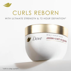 Dove Hair Amino Curl Repair 10in1 Cream Mask for Curly, Coily Hair with Bio Protein Care Technology and Amino + Jojoba Oil 9.2 fl oz.