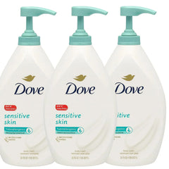 Dove Sensitive Skin Body Wash with Pump 33.8 fl oz. Pack of 3