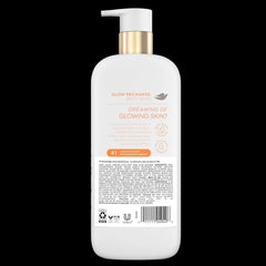 Dove Serum Body Wash Glow Recharge illuminates & Exfoliates skin with brightening Vitamin C Serum 18.5 Fl Oz (Pack of 4)