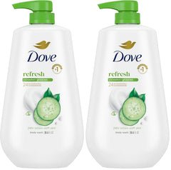 Dove 24hr Lotion Body Wash Refresh Cucumber & Green Tea, 30.6 oz | Hydrating body wash with MicroMoisture and a refreshing spa-inspired scent (Pack of 2)