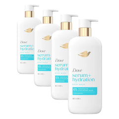 Dove Serum Body Wash Hydration Boost actively drenches dry skin with Hyaluronic Acid Serum 18.5 Fl Oz (Pack of 4)