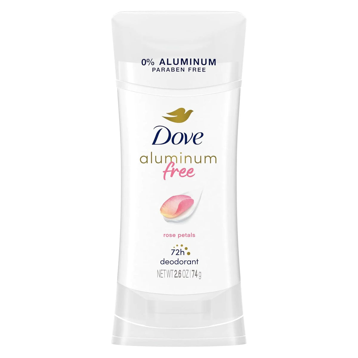 Dove 0% Aluminum Deodorant Stick Non irritating for Underarm Care Rose Petals Kindest, 2.6 Oz