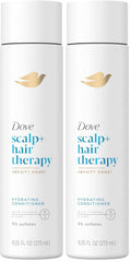 Dove Density Boost Hydrating Conditioner Scalp Therapy for Dry Hair,with Vitamin B3,Zinc and 0% Sulfates,9.25 oz,(Pack of 2)