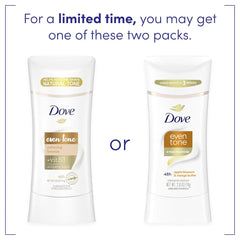 Dove Even Tone Antiperspirant Deodorant Stick Apple Blossom & Mango Butter 3 Count For Uneven Skin Tone 2.6 oz