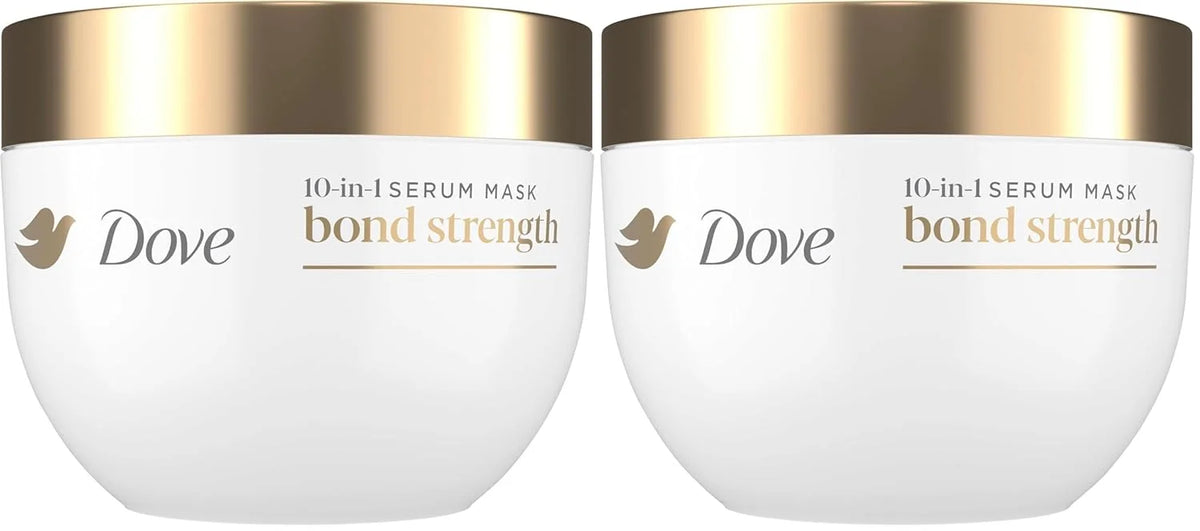 Dove Hair Bond Strength 10in1 Serum Mask for Chemically Damaged Hair with Bio-Protein Care Technology plus Peptide Complex 9.2 fl oz.,(Pack of 2)