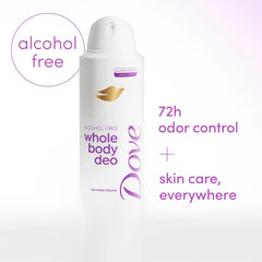 Dove Whole Body Deodorant Spray for Women, Alcohol Free, Scent: Lavendar Bloom, 4 oz