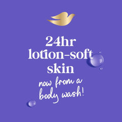 Dove Body Wash 3 Count Unwind Blueberry & Moon Milk For 24hr Lotion-Soft Skin Moisturizing Skin Cleanser with No Sulfates No Parabens