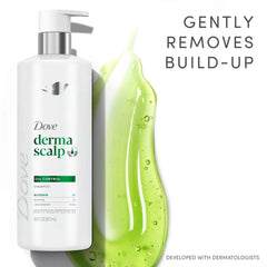 Dove Derma Scalp Oil Control Shampoo 1 ct with Glycerin, Sulfates and Niacinamide for Removing Scalp Product Buildup 16 Fl oz