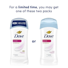 Dove Antiperspirant Invisible Solid, Scent: Powder, Size: 2.6 oz (2 Pack)