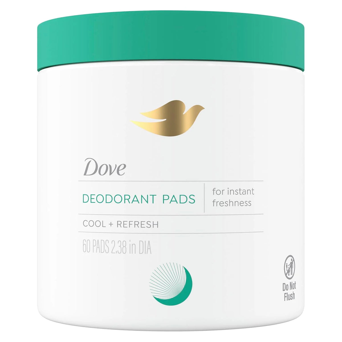 Dove Deodorant Cleansing Pads for Women, 60 Count | Glycolic acid cleansing pads that help neutralize odor, exfoliate skin and provide on-the-go freshness