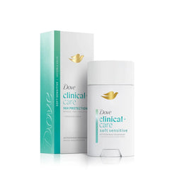 Dove Clinical + Care Antiperspirant Deodorant Stick for Women, 96H Clinical Strength Sweat & Odor Protection, With Nourishing Serum, Soft Sensitive with Fresh Scent, 2.6 oz