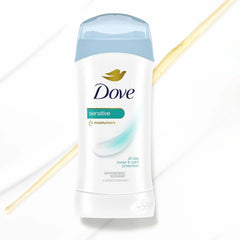 Dove Invisible Solid Antiperspirant Deodorant Stick Sensitive for Women, For 48H Underarm Sweat & Odor Protection 2.6 oz