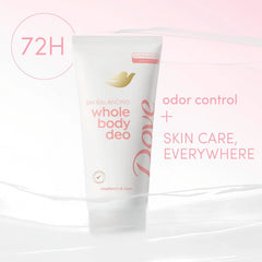Dove Whole Body Deodorant Aluminum Free pH Balancing Cream Raspberry & Rose for 72h Odor Control 2.5 Oz,(Pack of 2)