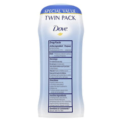 Dove Antiperspirant Deodorant 24-hour Sweat Protection Original Clean Deodorant for Women 2.6 oz, 2 Count