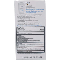 Dove Deodorant for Women, Clinical Protection Antiperspirant, Original Clean 6-Pack – Prescription Strength Wetness Protection with ¼ Moisturizers, 1.7 Oz Ea