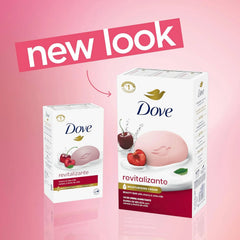 Dove Beauty Bar Soap Revitalizante Cherry & Chia Milk,for Revitalized Skin,A Skin Energy Boost 3.75 oz,(Pack of 12)