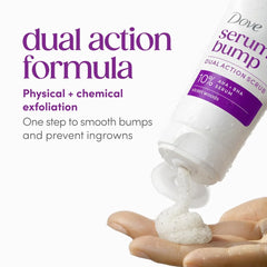 Dove KP Bump Eraser Body Scrub with Violet Woods Scent 10% AHA & BHA Serum For Rough Bumpy Skin & Ingrowns 8.5 OZ