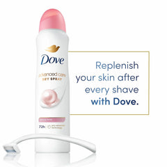 Dove Advanced Care Antiperspirant Deodorant Spray Beauty Finish 3 Count To help skin barrier repair after shaving by boosting skin's ceramide levels 72-hour for Soft Underarms 3.8 oz